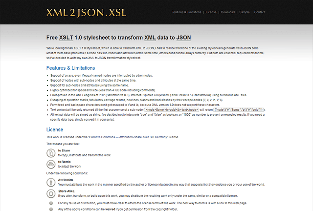 XML2JSON.XSL